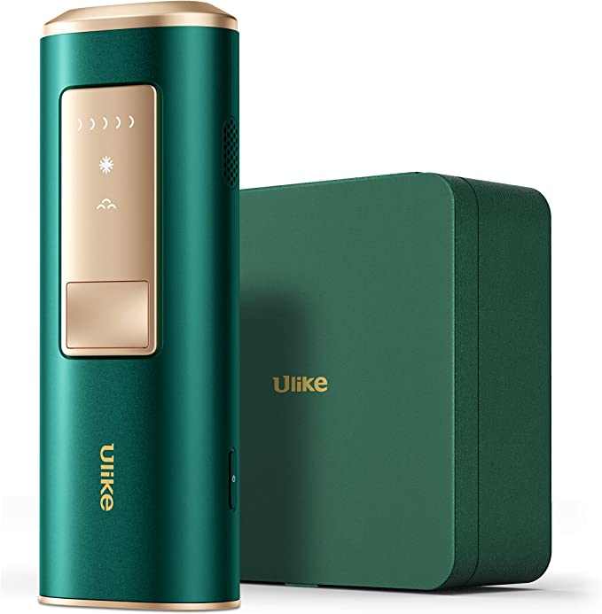 Ulike Air Pro IPL光美容器 脱毛器 メンズ・レディース VIO対応 髭 腕など 無制限回照射 無痛のだつもうき脱毛器 サロン級の氷感ムダ毛ケアー 第4世代手動自動5段階調節【ダークグリーン】