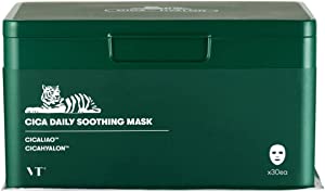 VTCOSMETICS [Genuine Product] Cica Daily Soothing Mask Face Mask 30 Sheets (x 1) Moisturizing Sensitive Skin Dry Skin Skin Care Rough Skin Skin Care Pore Care Green Mask Box Mask Cica Mask Korean Cosmetics (CICA Daily Soothing Mask)