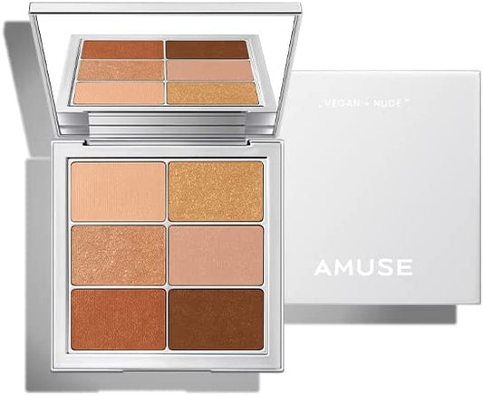 [AMUSE Official] Eye Vegan Sheer Palette / Eye Vegan Collection / EYE VEGAN SHEER PALETTE [Amuse] [Genuine] [Korean Cosmetics] Makeup Eyeshadow Set (01 Sheer Nude) [Parallel Import]