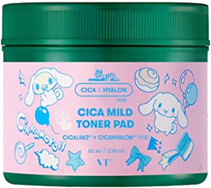 VTCOSMETICS [Genuine Product] Cica Mild Toner Pad 60 Sheets Moisturizing Sensitive Skin Dry Skin Skin Care Exfoliating Care Pore Care Wiping Lotion (Cinnamoroll Edition)