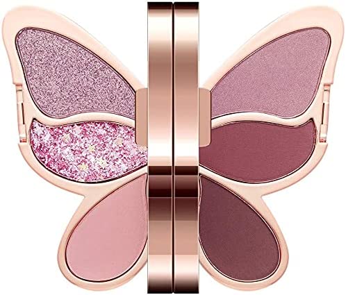 Eyeshadow Palette Eyeshadow Eyeshadow Mini Multi Palette Eye Palette Eyeshadow 6 Colors Everyday Butterfly Eye Palette Commuting Highly Colored Lasting Unique Powdery Makeup Palette (04 #Purple)