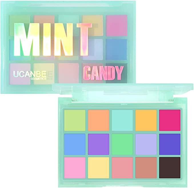 UCANBE 15 Color Eyeshadow Palette Eyeshadow High Color Aishado Palette Cute Color #03 (Mint Candy)