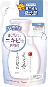 Nameraka Honpo medicated foam face wash (refill) 180ml soymilk isoflavone whitening