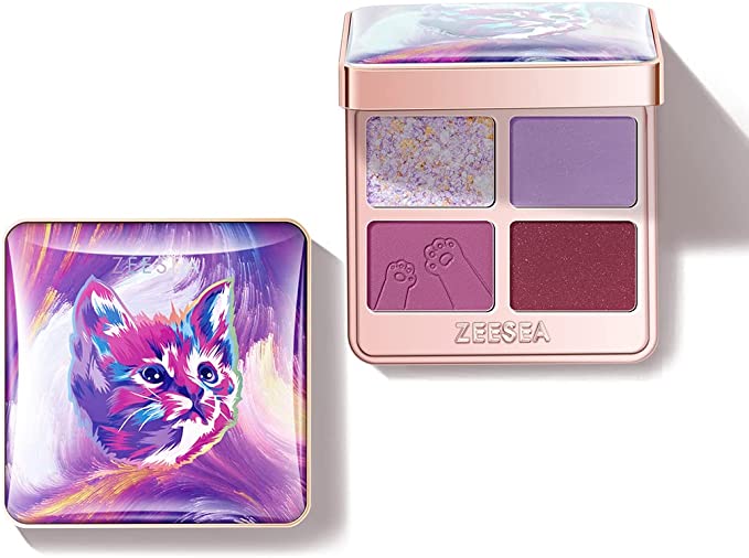 "ZEESEA Zushi" Eyeshadow Palette Mugen Sanran Doubutsu Series Four Color Eyeshadow Somali (04 Wild Berry)