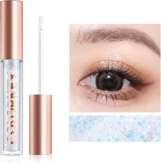 COLORKEY Sparkling Galaxy Liquid Eyeshadow Long Lasting Liquid Eyeshadow Glitter Glitter Tear Bag Makeup (C01 Yukiya Kohaku)