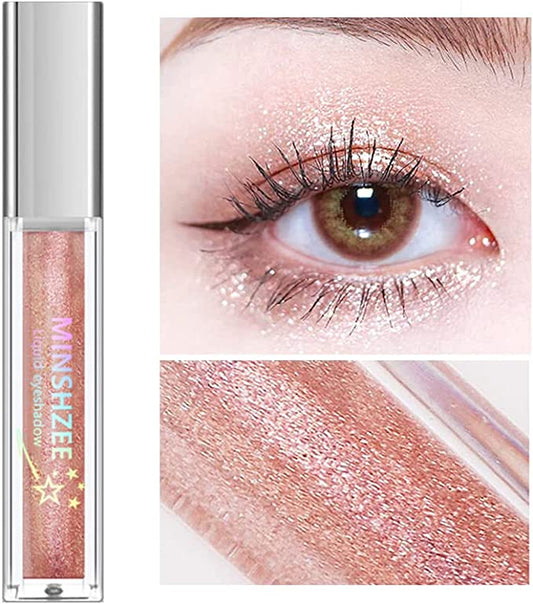 MINSHZEE Liquid Eyeshadow Glitter Eyeshadow Tear Bag Eye Makeup - Apply and Dries Fast, Hard to Fade Long-Lasting Liquid Glitter Eye Shadow Single Color - Tear Bag Makeup 10 Colors