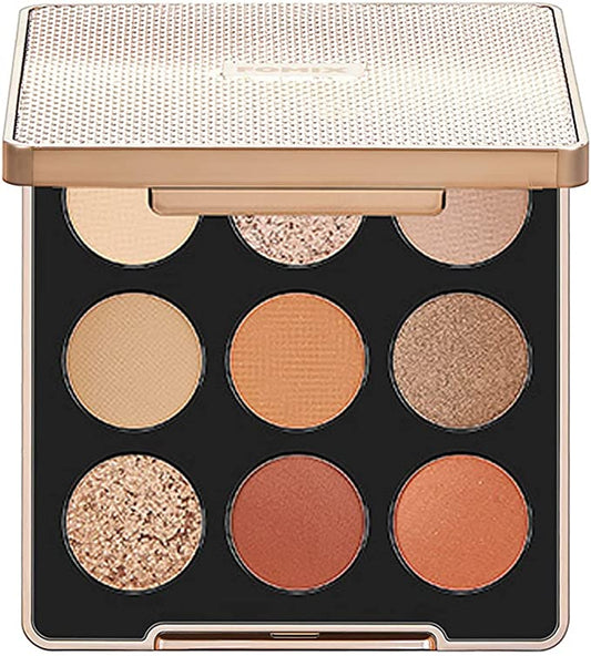 GECOMO Streamer and Mukai Eyeshadow Palette 9 Color Eyeshadow (03#Chocolate)