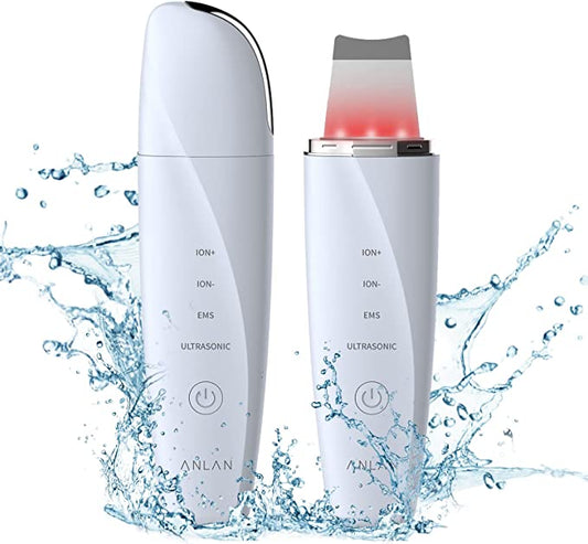 ANLAN Water Peeling, Waterproof, IPX5, Facial Device, EMS, Ultrasonic, 8 Roles in 1, Silent Peeling, Face Wash, Makeup Removal, Pore Care, Zero Peeling, 28000 Times/Second, Type-C Rechargeable, Birthday, Mother's Day, Valentine's Day Gift, Women's