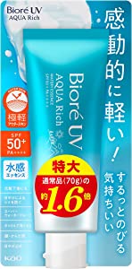 [Amazon-co-jp Limited] [Large Capacity] Biore UV Aqua Rich Watery Essence 110g (1.6 times the normal product) Sunscreen SPF50+/PA++++
