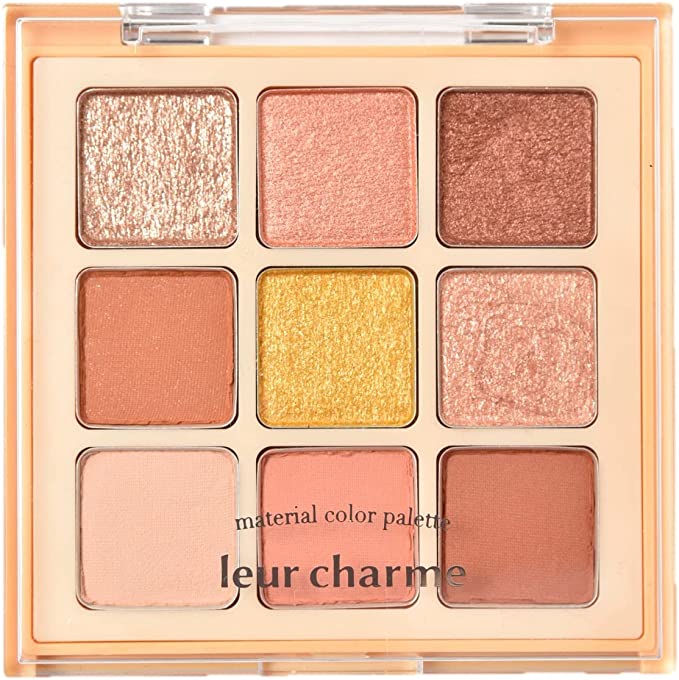 Leur charme eyeshadow material color palette 02 tarte tatan pom makeup 9 colors yebe brevet affordable price office single color gradation matte lame pearl | leur charme nanako nanako